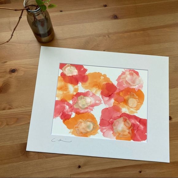 New Original Signed Artwork Alcohol Ink on Paper - Picture 1 of 6